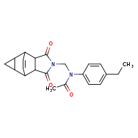 N-({3,5-dioxo-4-azatetracyclo[5.3.2.0²,?.0?,¹?]dodec-11-en-4-yl}methyl)-N-(4-ethylphenyl)acetamide