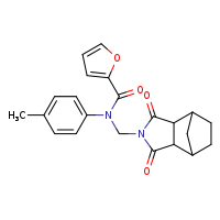 N-({3,5-dioxo-4-azatricyclo[5.2.1.0²,?]decan-4-yl}methyl)-N-(4-methylphenyl)furan-2-carboxamide