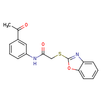 N-(3-acetylphenyl)-2-(1,3-benzoxazol-2-ylsulfanyl)acetamide