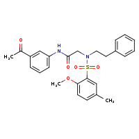 N-(3-acetylphenyl)-2-[N-(2-phenylethyl)-2-methoxy-5-methylbenzenesulfonamido]acetamide