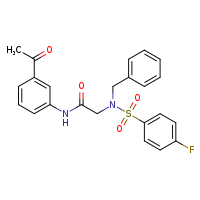 N-(3-acetylphenyl)-2-(N-benzyl-4-fluorobenzenesulfonamido)acetamide