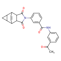 N-(3-acetylphenyl)-3-{3,5-dioxo-4-azatetracyclo[5.3.2.0²,?.0?,¹?]dodec-11-en-4-yl}benzamide