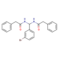 N-[(3-bromophenyl)(2-phenylacetamido)methyl]-2-phenylacetamide