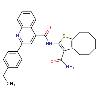 N-{3-carbamoyl-4H,5H,6H,7H,8H,9H-cycloocta[b]thiophen-2-yl}-2-(4-ethylphenyl)quinoline-4-carboxamide