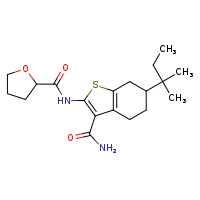 N-[3-carbamoyl-6-(2-methylbutan-2-yl)-4,5,6,7-tetrahydro-1-benzothiophen-2-yl]oxolane-2-carboxamide