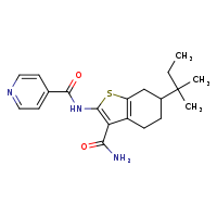 N-[3-carbamoyl-6-(2-methylbutan-2-yl)-4,5,6,7-tetrahydro-1-benzothiophen-2-yl]pyridine-4-carboxamide