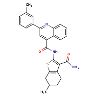 N-(3-carbamoyl-6-methyl-4,5,6,7-tetrahydro-1-benzothiophen-2-yl)-2-(3-methylphenyl)quinoline-4-carboxamide