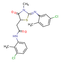N-(3-chloro-2-methylphenyl)-2-[(2E)-2-[(5-chloro-2-methylphenyl)imino]-3-methyl-4-oxo-1,3-thiazolidin-5-yl]acetamide