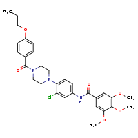 N-{3-chloro-4-[4-(4-propoxybenzoyl)piperazin-1-yl]phenyl}-3,4,5-trimethoxybenzamide