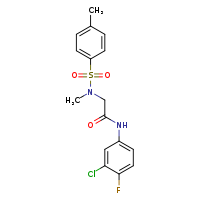 N-(3-chloro-4-fluorophenyl)-2-(N-methyl-4-methylbenzenesulfonamido)acetamide