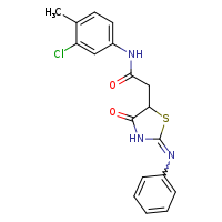 N-(3-chloro-4-methylphenyl)-2-[(2E)-4-oxo-2-(phenylimino)-1,3-thiazolidin-5-yl]acetamide