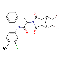 N-(3-chloro-4-methylphenyl)-2-{8,9-dibromo-3,5-dioxo-4-azatricyclo[5.2.1.0²,?]decan-4-yl}-3-phenylpropanamide