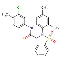 N-(3-chloro-4-methylphenyl)-2-[N-(2,4-dimethylphenyl)benzenesulfonamido]acetamide