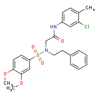 N-(3-chloro-4-methylphenyl)-2-[N-(2-phenylethyl)-3,4-dimethoxybenzenesulfonamido]acetamide