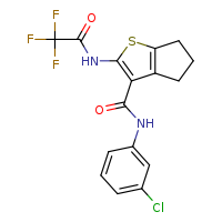 N-(3-chlorophenyl)-2-(2,2,2-trifluoroacetamido)-4H,5H,6H-cyclopenta[b]thiophene-3-carboxamide