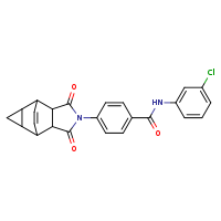 N-(3-chlorophenyl)-4-{3,5-dioxo-4-azatetracyclo[5.3.2.0²,?.0?,¹?]dodec-11-en-4-yl}benzamide