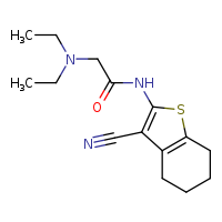N-(3-cyano-4,5,6,7-tetrahydro-1-benzothiophen-2-yl)-2-(diethylamino)acetamide
