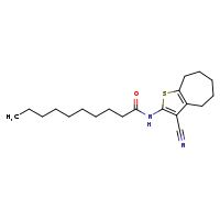 N-{3-cyano-4H,5H,6H,7H,8H-cyclohepta[b]thiophen-2-yl}decanamide