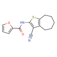 N-{3-cyano-4H,5H,6H,7H,8H-cyclohepta[b]thiophen-2-yl}furan-2-carboxamide