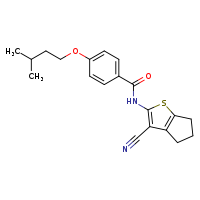 N-{3-cyano-4H,5H,6H-cyclopenta[b]thiophen-2-yl}-4-(3-methylbutoxy)benzamide