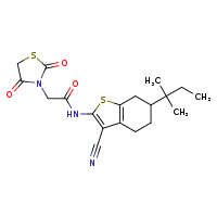 N-[3-cyano-6-(2-methylbutan-2-yl)-4,5,6,7-tetrahydro-1-benzothiophen-2-yl]-2-(2,4-dioxo-1,3-thiazolidin-3-yl)acetamide