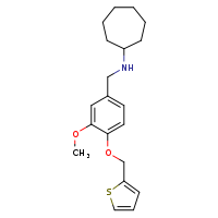 N-{[3-methoxy-4-(thiophen-2-ylmethoxy)phenyl]methyl}cycloheptanamine