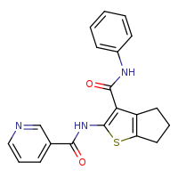 N-[3-(phenylcarbamoyl)-4H,5H,6H-cyclopenta[b]thiophen-2-yl]pyridine-3-carboxamide