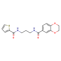 N-[3-(thiophen-2-ylformamido)propyl]-2,3-dihydro-1,4-benzodioxine-6-carboxamide