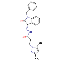 N'-[(3Z)-1-benzyl-2-oxoindol-3-ylidene]-3-(3,5-dimethylpyrazol-1-yl)propanehydrazide