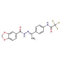 N-{4-[(1Z)-1-[(2H-1,3-benzodioxol-5-ylformamido)imino]ethyl]phenyl}-2,2,2-trifluoroacetamide