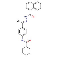 N-{4-[(1Z)-1-[(naphthalen-1-ylformamido)imino]ethyl]phenyl}cyclohexanecarboxamide