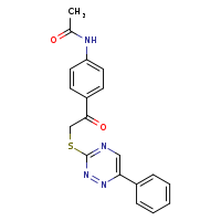 N-(4-{2-[(6-phenyl-1,2,4-triazin-3-yl)sulfanyl]acetyl}phenyl)acetamide