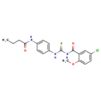 N-[4-({[(5-chloro-2-methoxyphenyl)formamido]methanethioyl}amino)phenyl]butanamide