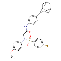 N-[4-(adamantan-2-yl)phenyl]-2-[N-(4-methoxyphenyl)-4-fluorobenzenesulfonamido]acetamide