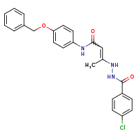 N-[4-(benzyloxy)phenyl]-3-[(4-chlorophenyl)formohydrazido]but-2-enamide