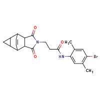 N-(4-bromo-2,5-dimethylphenyl)-3-{3,5-dioxo-4-azatetracyclo[5.3.2.0²,?.0?,¹?]dodec-11-en-4-yl}propanamide