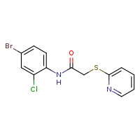N-(4-bromo-2-chlorophenyl)-2-(pyridin-2-ylsulfanyl)acetamide