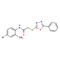 N-(4-bromo-2-methylphenyl)-2-[(5-phenyl-1,3,4-oxadiazol-2-yl)sulfanyl]acetamide