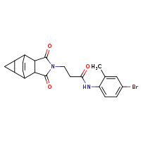 N-(4-bromo-2-methylphenyl)-3-{3,5-dioxo-4-azatetracyclo[5.3.2.0²,?.0?,¹?]dodec-11-en-4-yl}propanamide