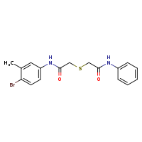N-(4-bromo-3-methylphenyl)-2-{[(phenylcarbamoyl)methyl]sulfanyl}acetamide