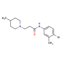 N-(4-bromo-3-methylphenyl)-3-(4-methylpiperidin-1-yl)propanamide