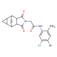 N-(4-bromo-5-chloro-2-methylphenyl)-2-{3,5-dioxo-4-azatetracyclo[5.3.2.0²,?.0?,¹?]dodec-11-en-4-yl}acetamide