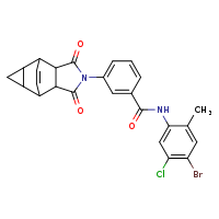 N-(4-bromo-5-chloro-2-methylphenyl)-3-{3,5-dioxo-4-azatetracyclo[5.3.2.0²,?.0?,¹?]dodec-11-en-4-yl}benzamide