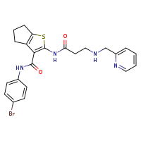 N-(4-bromophenyl)-2-{3-[(pyridin-2-ylmethyl)amino]propanamido}-4H,5H,6H-cyclopenta[b]thiophene-3-carboxamide