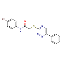 N-(4-bromophenyl)-2-[(6-phenyl-1,2,4-triazin-3-yl)sulfanyl]acetamide