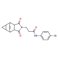 N-(4-bromophenyl)-3-{3,5-dioxo-4-azatetracyclo[5.3.2.0²,?.0?,¹?]dodec-11-en-4-yl}propanamide