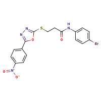 N-(4-bromophenyl)-3-{[5-(4-nitrophenyl)-1,3,4-oxadiazol-2-yl]sulfanyl}propanamide