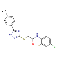 N-(4-chloro-2-fluorophenyl)-2-{[5-(4-methylphenyl)-1H-1,2,4-triazol-3-yl]sulfanyl}acetamide