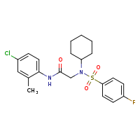 N-(4-chloro-2-methylphenyl)-2-(N-cyclohexyl-4-fluorobenzenesulfonamido)acetamide