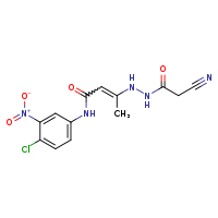 N-(4-chloro-3-nitrophenyl)-3-(2-cyanoacetohydrazido)but-2-enamide